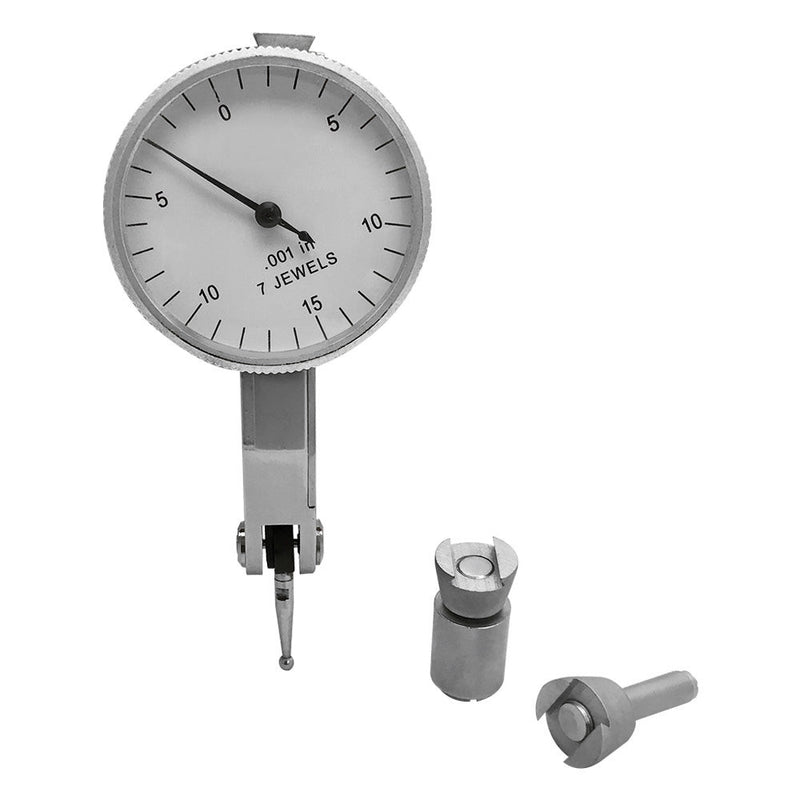 Precision 0-15-0 Dial Test Indicator .001'' Graduation Jewels White Face .80'' Ball Diameter