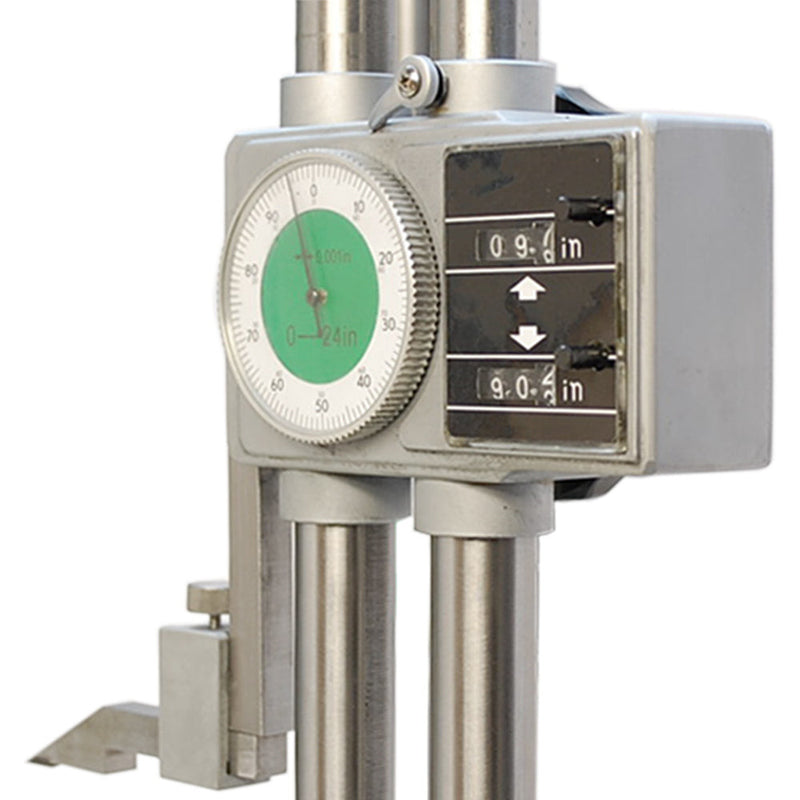 Precision Double Beam 24'' Dial Height Gage Carbide .001'' Digital Height Gauge