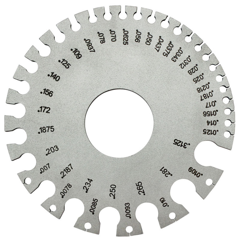 Round AWG SWG Wire Thickness Measurer Tester Ruler Gauge Diameter Metal Tool 0~36#
