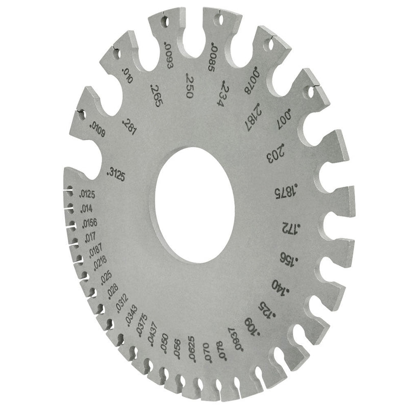 Round AWG SWG Wire Thickness Measurer Tester Ruler Gauge Diameter Metal Tool 0~36#