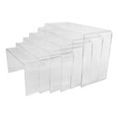 Set Of 6 Clear Acrylic U Cubes Riser Nester Display Rack Fixture Retail Store