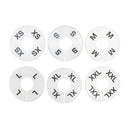 Set of 60 Pcs White Round Clothing Rack Size Dividers Plastic Hangers Ring XS-XXL