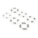 Set of 60 Pcs White Round Clothing Rack Size Dividers Plastic Hangers Ring XS-XXL