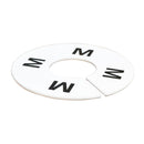 Set of 60 Pcs White Round Clothing Rack Size Dividers Plastic Hangers Ring XS-XXL