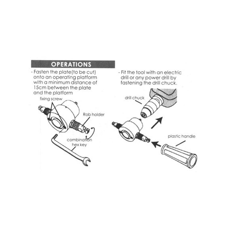 SHEET METAL NIBBLER Metal Cutter Drill Attachment