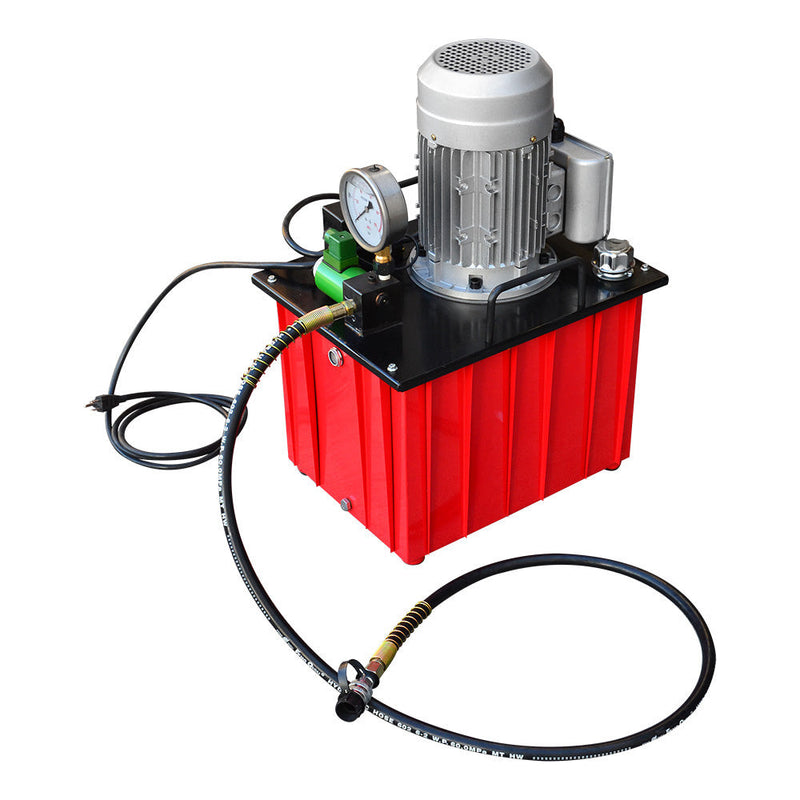 Single Acting 10,000 PSI Hydraulic Pump Solenoid Valve 9.5 Gallon 110V Electric Foot Pedal