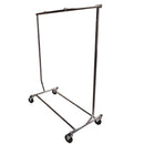 Single Bar Adjustable Clothes Rack Garmen Display Clothes Hanger Retail w Wheels