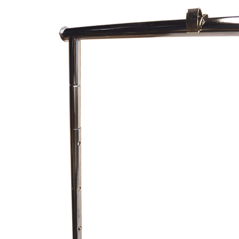 Single Bar Adjustable Clothes Rack Garmen Display Clothes Hanger Retail w Wheels