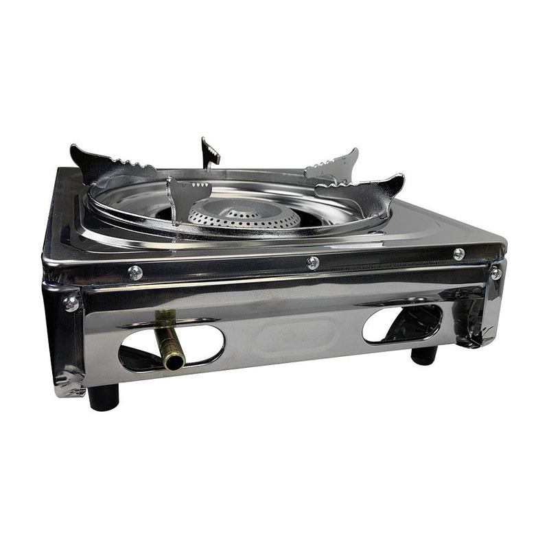Single Propane Gas Burner Stainless Steel Stove Table Auto Ignition W- Regulator