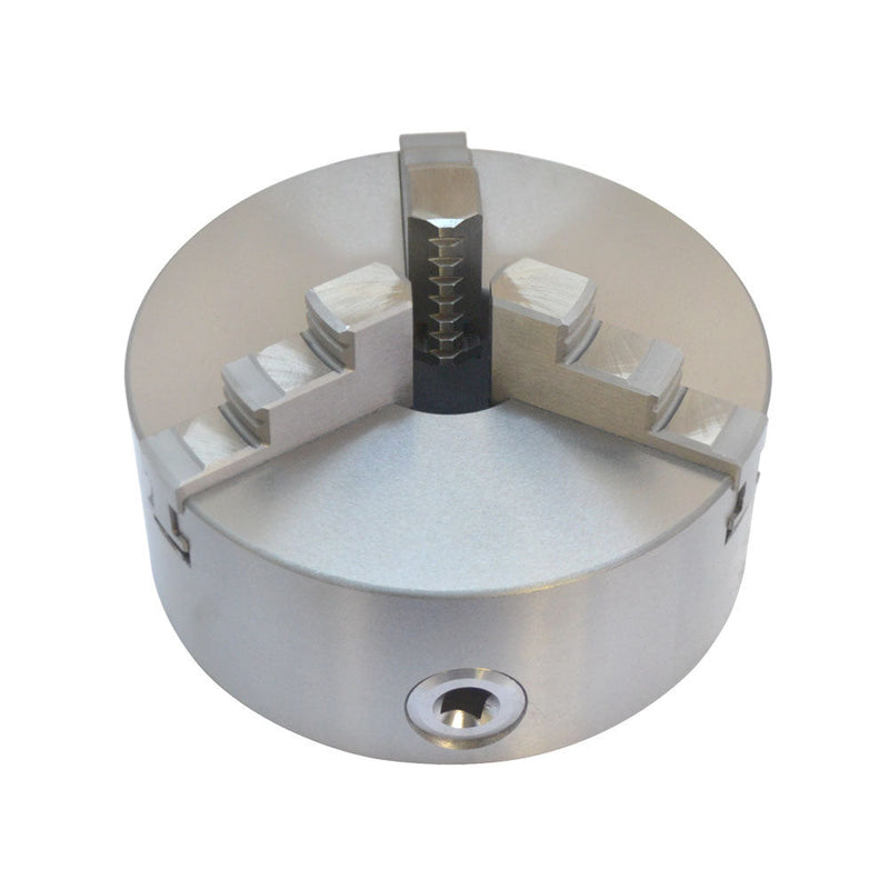 Solid Jaws 8" 3 jaw Self Centering Scroll Lathe Chucks Solid Lathing Inside Outside Jaws