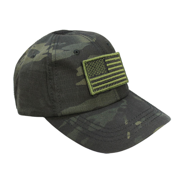Condor Special Force Tactical Contractor CAP HAT Removable Flag-MULTICAM BLACK
