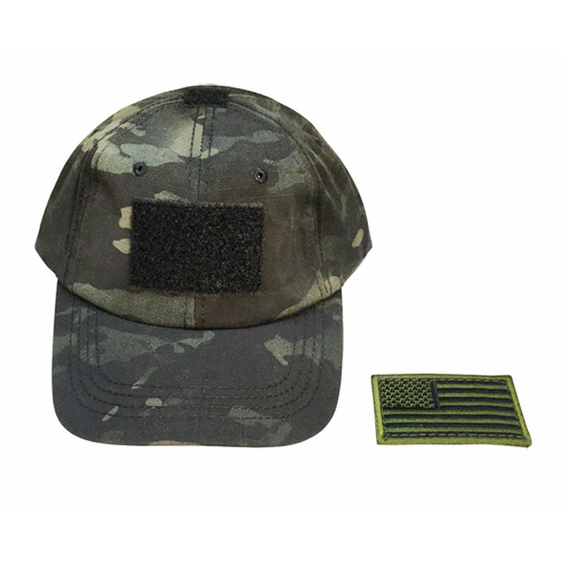 Condor Special Force Tactical Contractor CAP HAT Removable Flag-MULTICAM BLACK