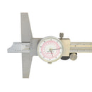 Stainless Steel 6"/150mm Inch Metric Dual Reading Dial Caliper Ruler Mechanical Tool