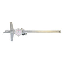 Stainless Steel 8"/200mm Inch Metric Dual Dial Depth Gage Reading Dial Caliper