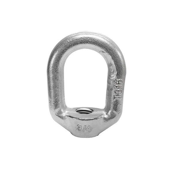 Stainless Steel T316 Forged Style 3/4" Eye Nut WLL 4700 Lbs Lifting Marine Thread Ring Oval