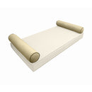 Modern outdoor daybed cushion set with two bolsters and two pillows, ideal for patio, porch, or indoor lounge spaces. — cover only