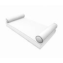 STYLE 5 Bolster Pillow for Outdoor Indoor Daybed Porch Swing Bed Crib Size Contrast Trim AD106 | COVERS ONLY |