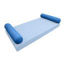 Modern outdoor daybed cushion set with two bolsters and two pillows, ideal for patio, porch, or indoor lounge spaces. — cover only