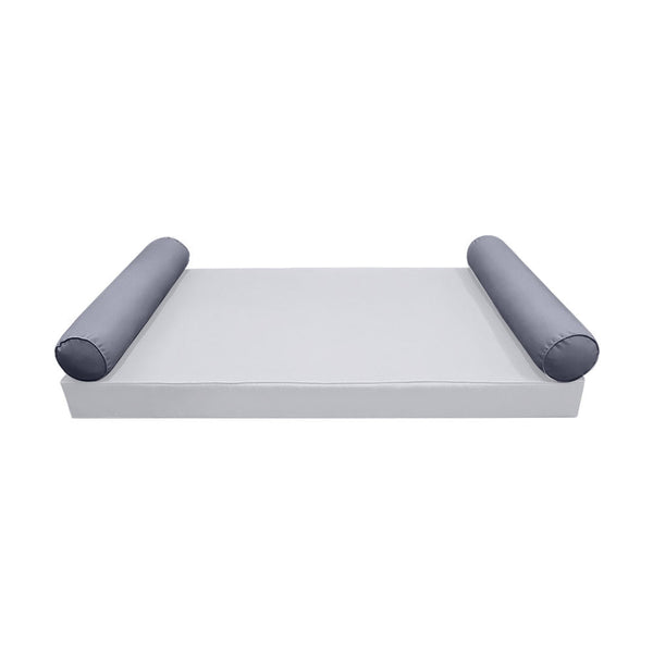 STYLE 5 Bolster Pillow for Outdoor Indoor Daybed Porch Swing Bed Crib Size Piped Trim AD001 | COVERS ONLY |