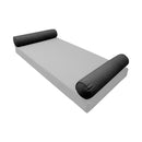 STYLE 5 Bolster Pillow for Outdoor Indoor Daybed Porch Swing Bed Crib Size Piped Trim AD003 | COVERS ONLY |