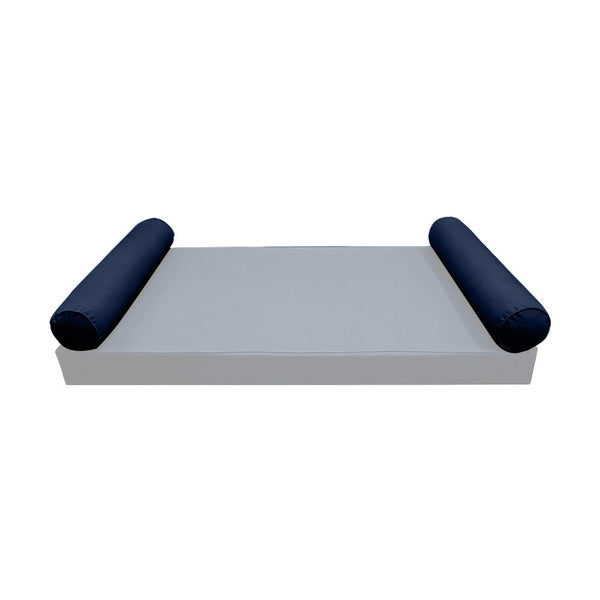 STYLE 5 Bolster Pillow for Outdoor Indoor Daybed Porch Swing Bed Crib Size Piped Trim AD101 | COVERS ONLY |