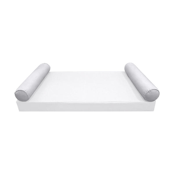 STYLE 5 Bolster Pillow for Outdoor Indoor Daybed Porch Swing Bed Crib Size Piped Trim AD105 | COVERS ONLY |
