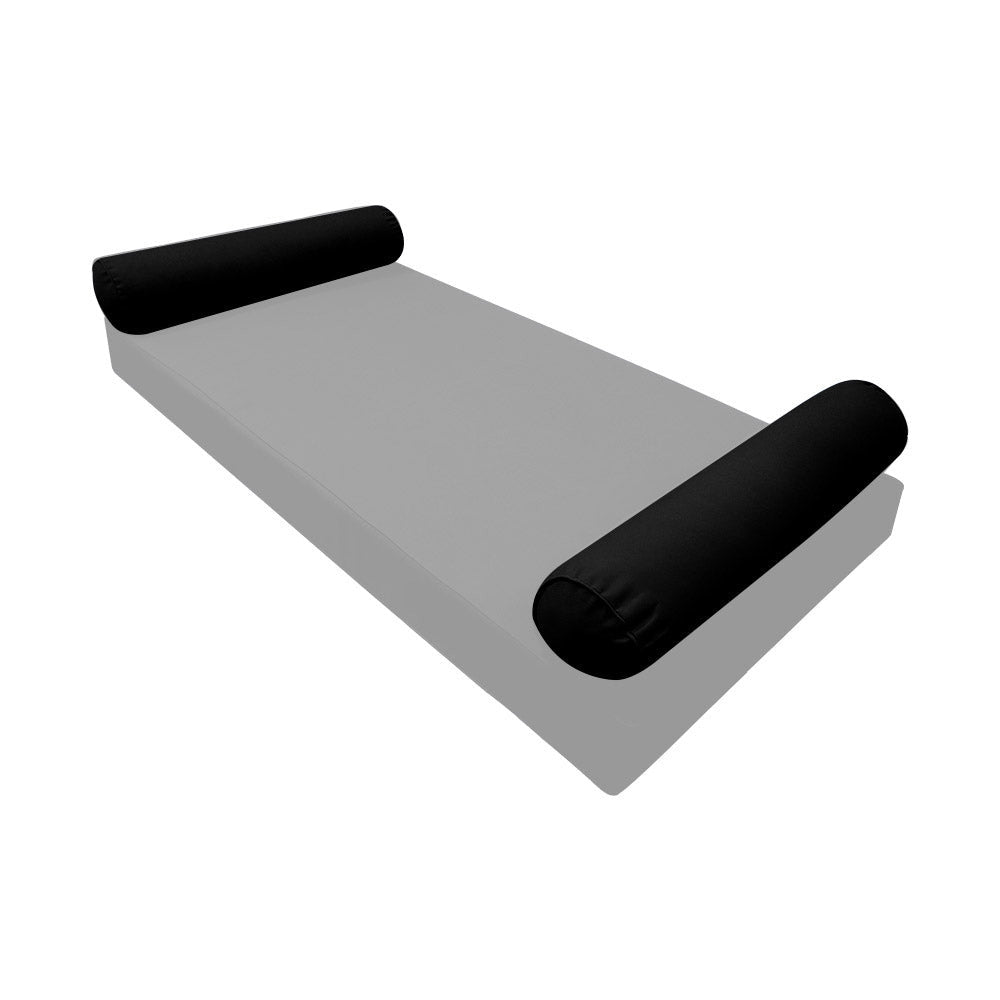 STYLE 5 Bolster Pillow for Outdoor Indoor Daybed Porch Swing Bed Crib Size Piped Trim AD109 | COVERS ONLY |