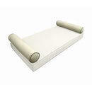 Modern outdoor daybed cushion set with two bolsters and two pillows, ideal for patio, porch, or indoor lounge spaces. — cover only