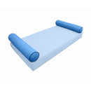 Modern outdoor daybed cushion set with two bolsters and two pillows, ideal for patio, porch, or indoor lounge spaces. — cover only