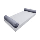 STYLE 5 Bolster Pillow for Outdoor Indoor Daybed Porch Swing Bed Full Size Piped Trim AD001 | COVERS ONLY |