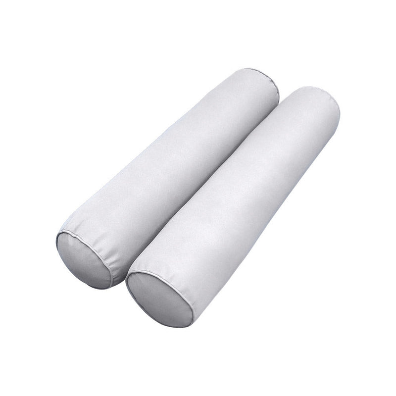 STYLE 5 Bolster Pillow for Outdoor Indoor Daybed Porch Swing Bed Full Size Piped Trim AD105 | COVERS ONLY |