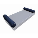 Modern outdoor daybed cushion set with two bolsters and two pillows, ideal for patio, porch, or indoor lounge spaces. — cover only