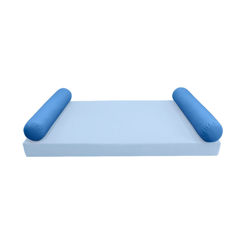 STYLE 5 Bolster Pillow for Outdoor Indoor Daybed Porch Swing Bed Twin Size Knife Edge AD102 | COVERS ONLY |