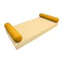 Modern outdoor daybed cushion set with two bolsters and two pillows, ideal for patio, porch, or indoor lounge spaces. — cover only