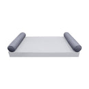 STYLE 5 Bolster Pillow for Outdoor Indoor Daybed Porch Swing Bed Twin Size Piped Trim AD001 | COVERS ONLY |