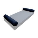 STYLE 5 Bolster Pillow for Outdoor Indoor Daybed Porch Swing Bed Twin Size Piped Trim AD101 | COVERS ONLY |