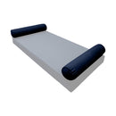 STYLE 5 Bolster Pillow for Outdoor Indoor Daybed Porch Swing Bed Twin Size Piped Trim AD101 | COVERS ONLY |