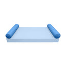 STYLE 5 Bolster Pillow for Outdoor Indoor Daybed Porch Swing Bed Twin Size Piped Trim AD102 | COVERS ONLY |