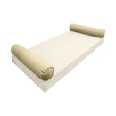 STYLE 5 Bolster Pillow for Outdoor Indoor Daybed Porch Swing Bed Twin Size Piped Trim AD103 | COVERS ONLY |