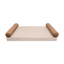 STYLE 5 Bolster Pillow for Outdoor Indoor Daybed Porch Swing Bed Twin Size Piped Trim AD104 | COVERS ONLY |