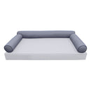 STYLE 6 pillow and bolster cushion set for daybeds, porch swings, or beds – indoor and outdoor use with durable knife-edge design. — cover only