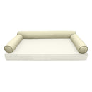 STYLE 6 pillow and bolster cushion set for daybeds, porch swings, or beds – indoor and outdoor use with durable knife-edge design. — cover only