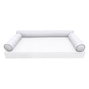 STYLE 6 pillow and bolster cushion set for daybeds, porch swings, or beds – indoor and outdoor use with durable knife-edge design. — cover only