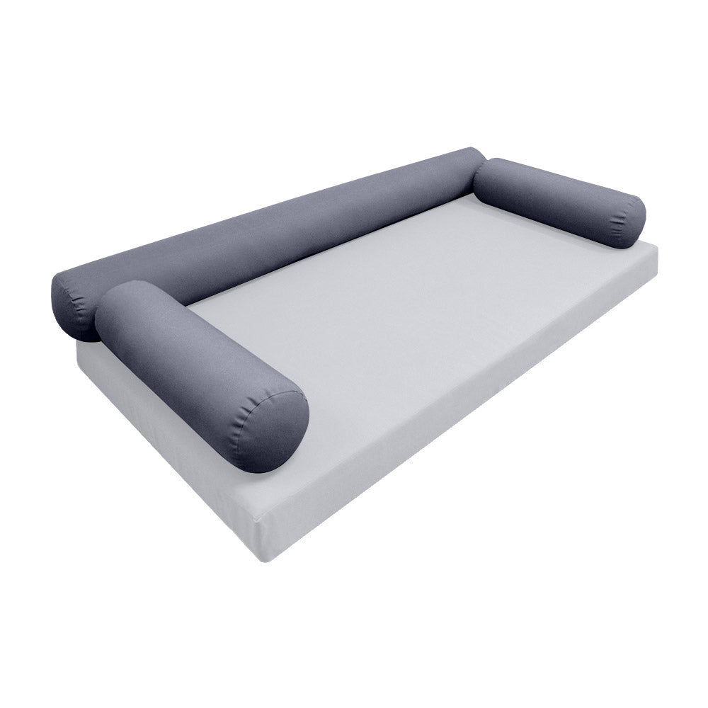 Modern outdoor daybed cushion set with two bolsters and two pillows, ideal for patio, porch, or indoor lounge spaces. — cover only