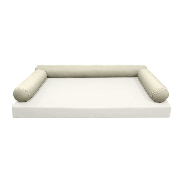 STYLE 6 Bolster Pillow for Outdoor Indoor Daybed Porch Swing Bed Crib Size Knife Edge AD005 | COVERS ONLY |