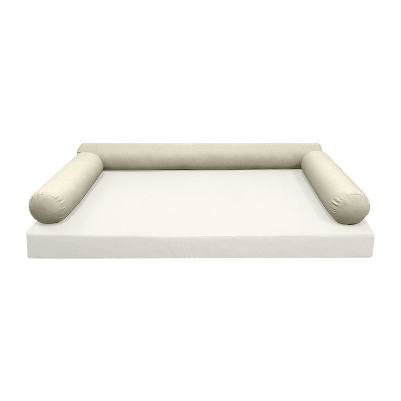 STYLE 6 Bolster Pillow for Outdoor Indoor Daybed Porch Swing Bed Crib Size Knife Edge AD005 | COVERS ONLY |