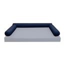STYLE 6 pillow and bolster cushion set for daybeds, porch swings, or beds – indoor and outdoor use with durable knife-edge design. — cover only