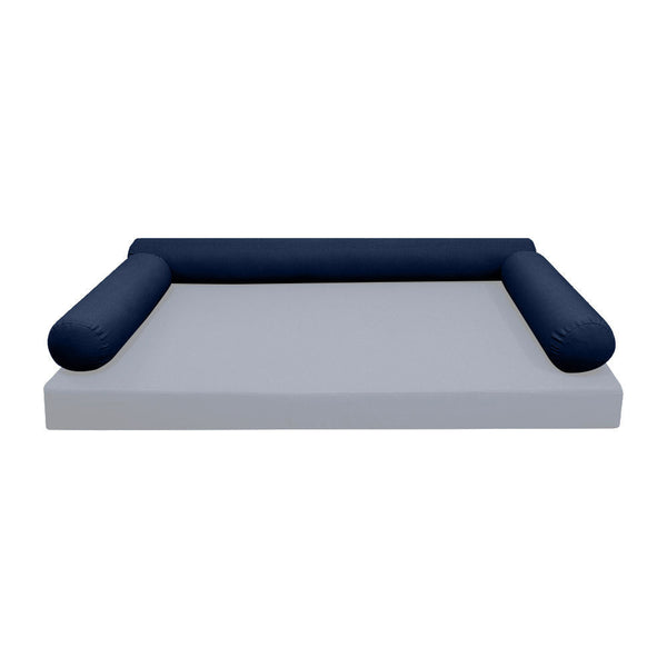 STYLE 6 Bolster Pillow for Outdoor Indoor Daybed Porch Swing Bed Crib Size Knife Edge AD101 | COVERS ONLY |