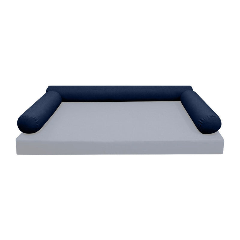 STYLE 6 Bolster Pillow for Outdoor Indoor Daybed Porch Swing Bed Crib Size Knife Edge AD101 | COVERS ONLY |