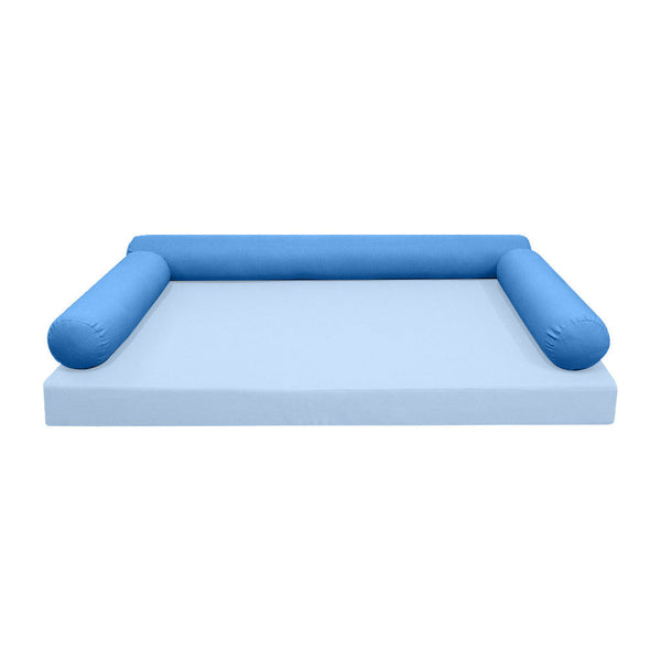 STYLE 6 Bolster Pillow for Outdoor Indoor Daybed Porch Swing Bed Crib Size Knife Edge AD102 | COVERS ONLY |